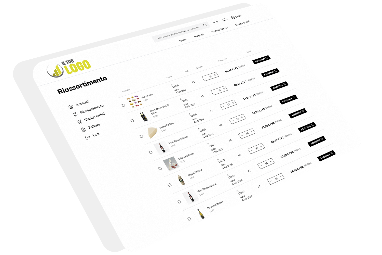 order factory riassortimento prodotti portale b2b