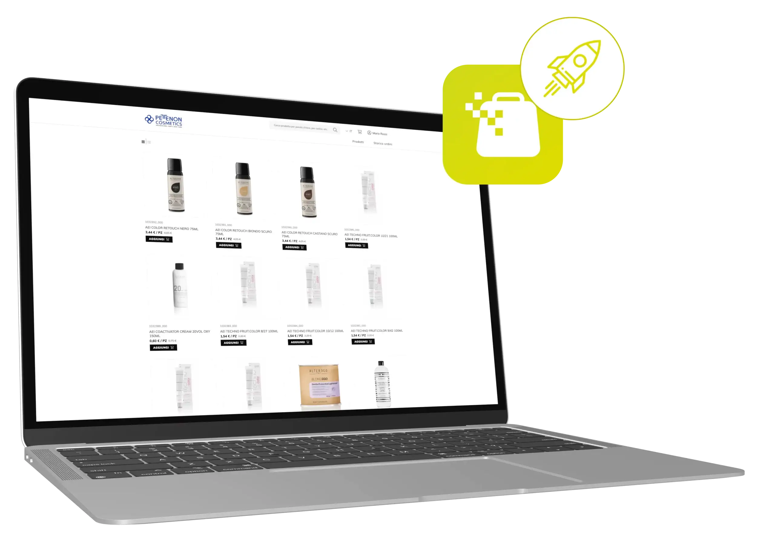 order factory pettenon cosmetics ecommerce b2b